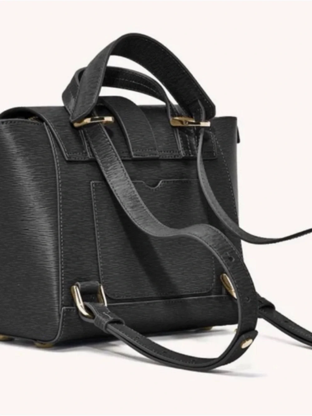 Senreve Maestra in Black - a Structured Top-Handle Crossbody or Backpack